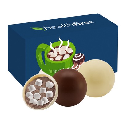 2 Pack Mini Hot Chocolate Bombs in a Box - Classic Milk & Classic White