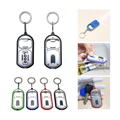 Ultra Thin Flashlight with Bottle Opener and Key Ring