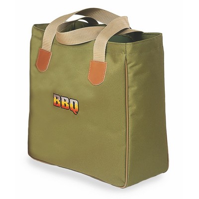 Coors Tote Bag w/Webbing Handles & Leather Shields (18 Oz. Natural Canvas)