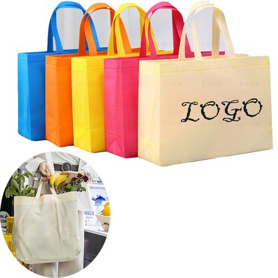 Foldable Non-Woven Reusable Tote Bags With Handles