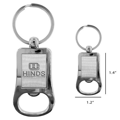 Square Bottle Opener Keyring