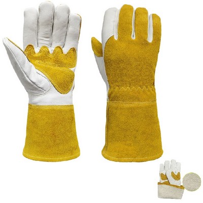 Sheepskin Insulated Oven Gloves with Custom Logo Printing