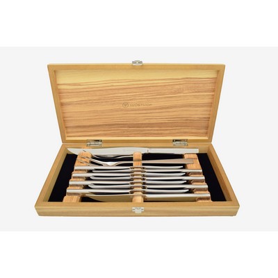 Wusthof Steak Knife Carving Set w/Olivewood Chest (10 Piece)