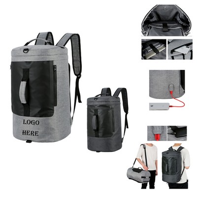 2 In 1 Gym Backpack With Usb Charging Port