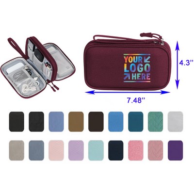 Portable Travel Cable Organizer Bag for Cable Cord Charger Phone Earphone