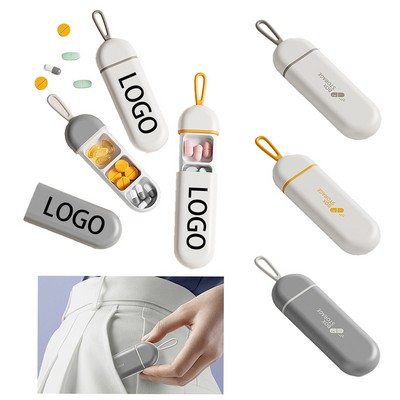 Keychain Pill Holder Portable Travel Medicine Container