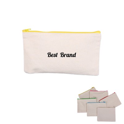 Canvas Pencil Case Makeup Bags With Zipper