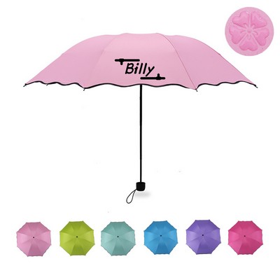 Blooming Material Travel Foldable Compact Umbrellas