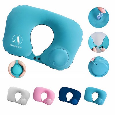 U-Shape Inflatable Neck Travel Pillow