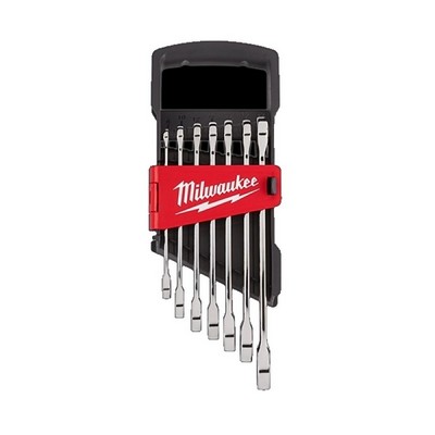 7 Piece Ratcheting Combination Wrench Set - Metric