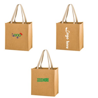 Washable Kraft Paper Grocery Tote Bag