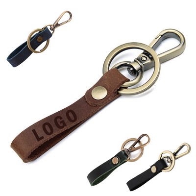 Genuine Leather Car Keychain