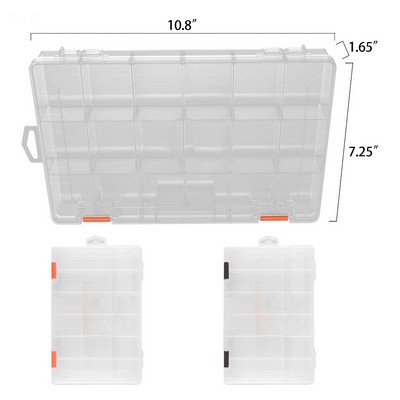 Tackle Boxes Plastic Box Plastic Storage Organizer Box with Removable Dividers