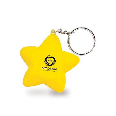 Prime Line Star Shape Stress Ball Keychain