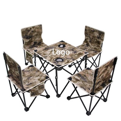 Camping Folding Table And Seats Chairs