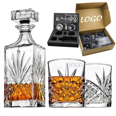 Whiskey Glasses Decanter Gift Set