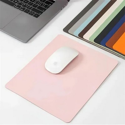 Leather Double Sided Mouse Pad with Coaster