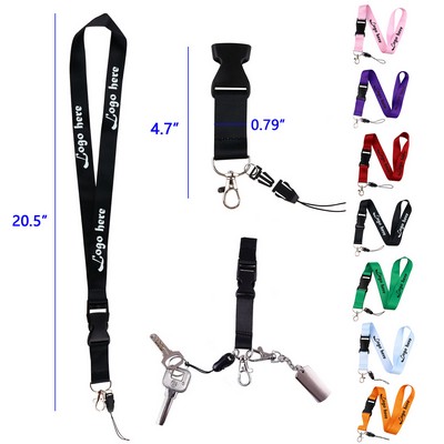 0.8 Inches Custom Polyester Keychain Strap Lanyard for ID Card