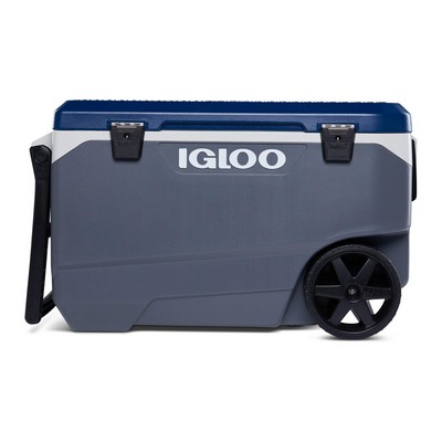 Igloo® Maxcold Latitude 90 Roller Cooler Carbonite/Aegean Sea