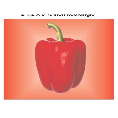 Bell Pepper Rectangle Badge w/ Bar Pin (2 1/2"x3 1/2")