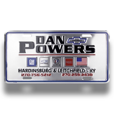 Custom Embossed Metal Auto License Plate (6"x12")