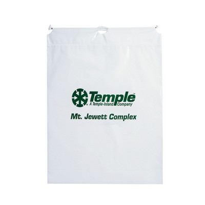 Cotton Cord Drawstring Plastic Bag (16"x18"x3")