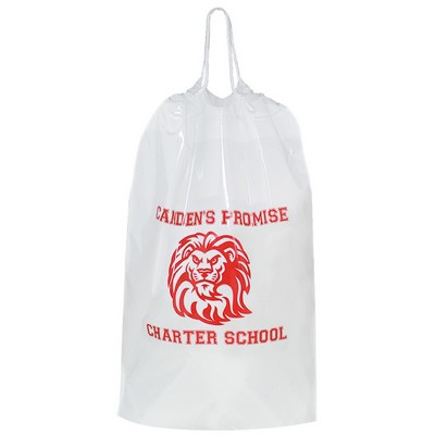 Cotton Cord Drawstring Plastic Bag (12"x16"x4")