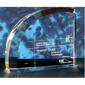 Small Keystone Crystal Award (5" x 1¾" x 4¼")