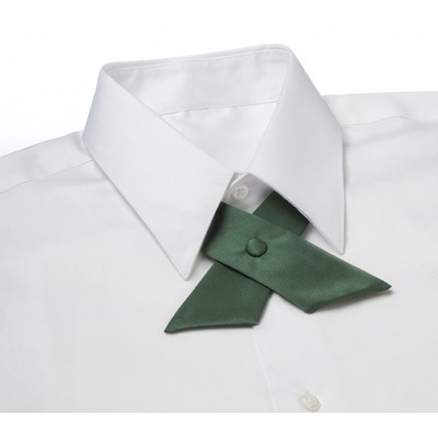 Hunter Green Polyester Satin Crossover Tie