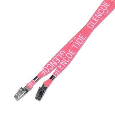 Direct Screen Printed Lanyard w/2 Bulldog Clips (19"x5/8")