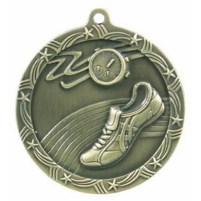 Medal, "Track" Shooting Star - 2-1/2" Dia.