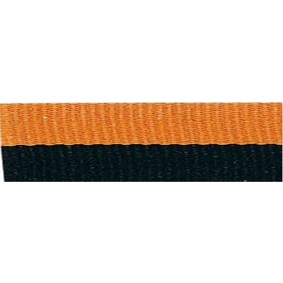 Snap Clip "v" Neck Ribbon 7/8"x32" - Black / Orange