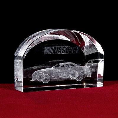 3D Vehicles in Crystal Arch Sculpture w/Customization (3 1/2")