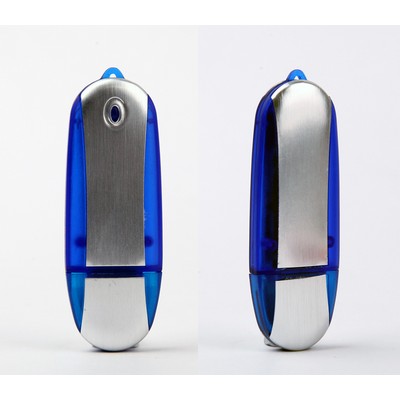 64 MB Oval Translucent LED USB Flash Drive