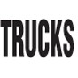 16 Oz. Reinforced Vinyl 2 Sided Message Stack Flag - Trucks (3'x8')