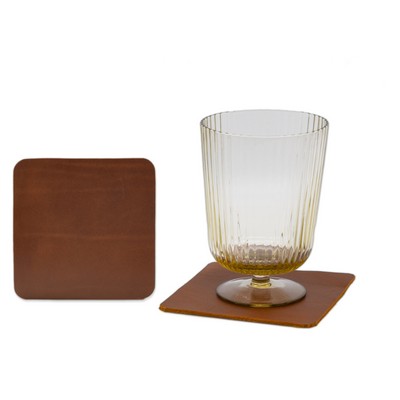 Outpost leather square coasters