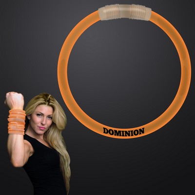 8 inch ORANGE Glow Bracelet - Domestic Print