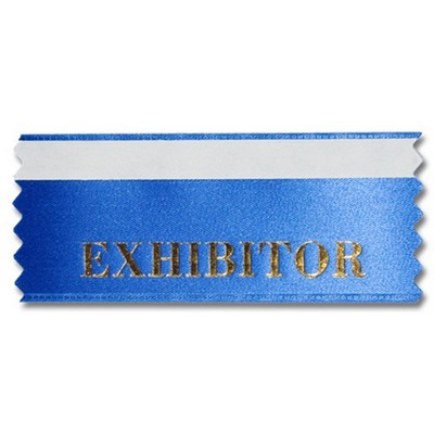 1-5/8"x4" Horizontal Stock Title Ribbon W/ Tape (Exhibitor)