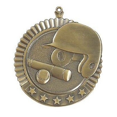 Medal, "Baseball" Star - 2 3/4" Dia