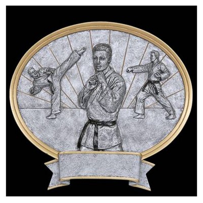 Karate, Male Oval Legend Plates - 8"