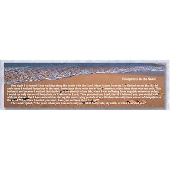 2" x 7½" Stock Footprints in the Sand Full-Color Bookmark