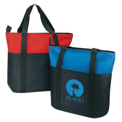 Poly Tote Bag w/Zipper (20"x16"x6")