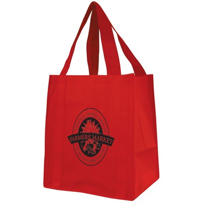 Jumbo Heavy Duty Non Woven Grocery Bag - 1 Color (13"x15"x10")