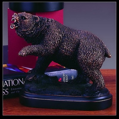 Snarling Bear on 3 Legs Trophy w/Oblong Base (5"x5")