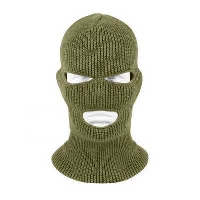 Olive Drab Green 3-Hole Acrylic Face Mask