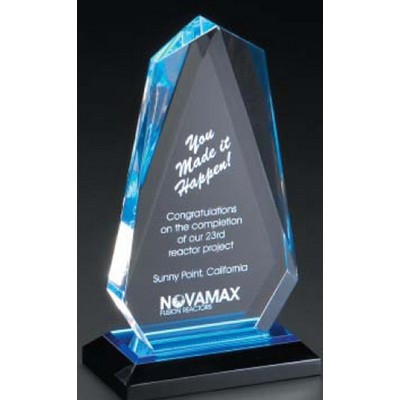 Blue Arrowhead Award w/ Reflective Base (4 1/2"x7 3/4")