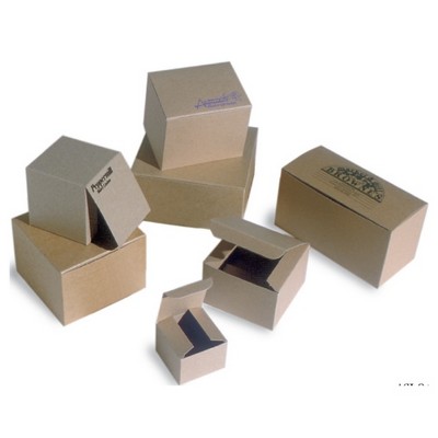 Natural Kraft Groove Gift Box (3"x3"x3")