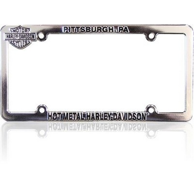 Chrome License Plate Frame with Raised Letters