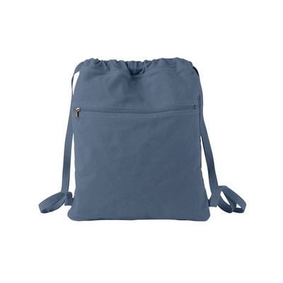 Authentic Pigment Cotton Canvas Drawstring Backpack