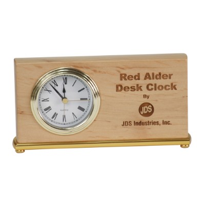 Red Alder Horizontal Desk Clock